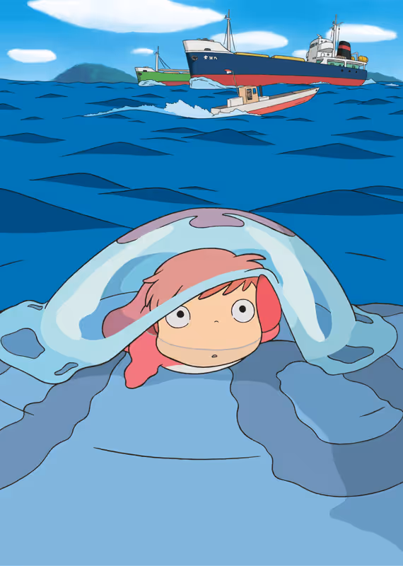 Рыбка Поньо на утёсе